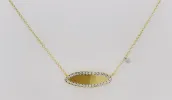 Yellow Gold Diamond name Plate sold by Meira T