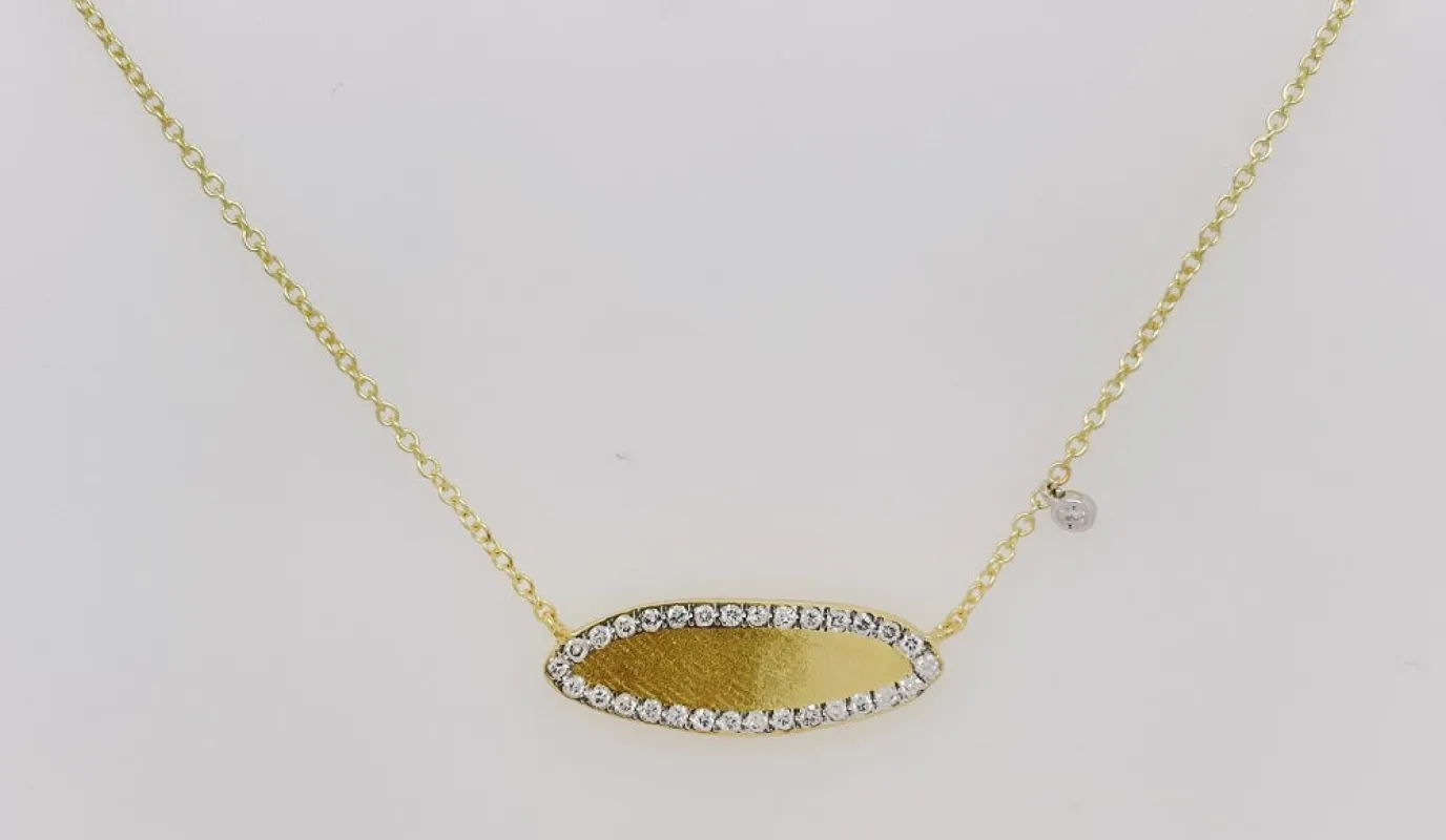 Yellow Gold Diamond name Plate sold by Meira T