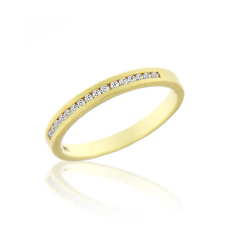 Yellow Gold Channel Set Diamond Band sold by Meira T