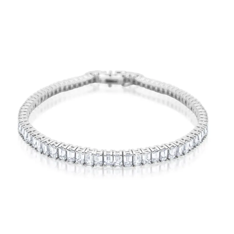 Lab Grown Tennis Bracelet | 6 Carat Emerald Cut sold by Meira T