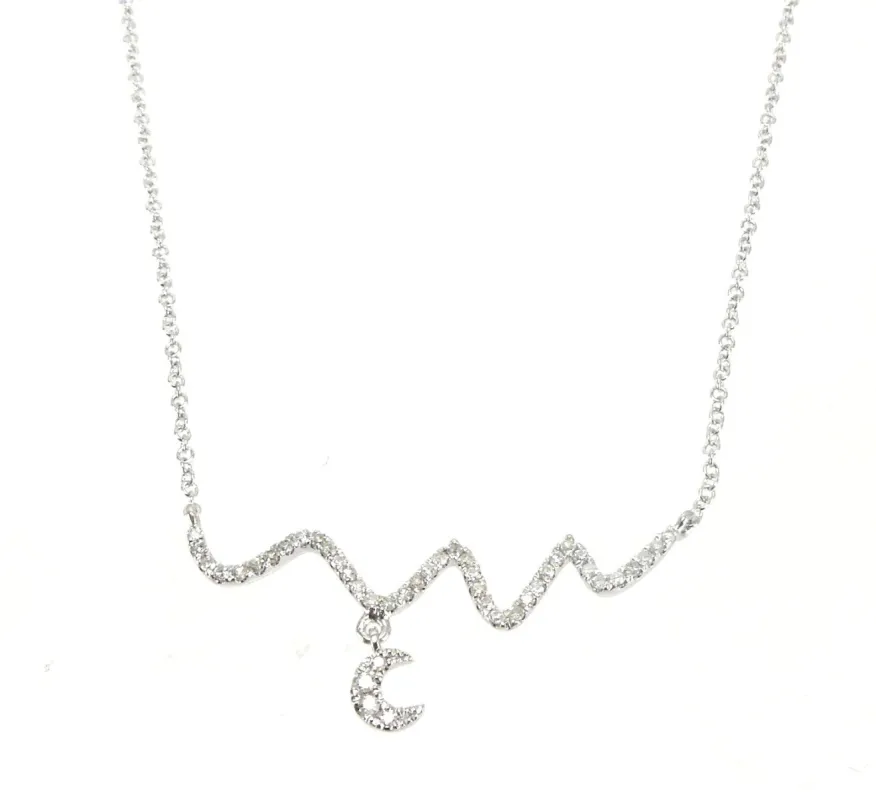 Wavy Moon Necklace sold by Meira T