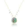 Yellow Gold Anden Opal and Diamond Charm Necklace sold by Meira T