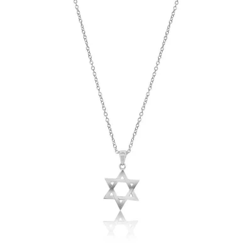 Dainty Silver Jewish Star of David Necklace sold by Meira T
