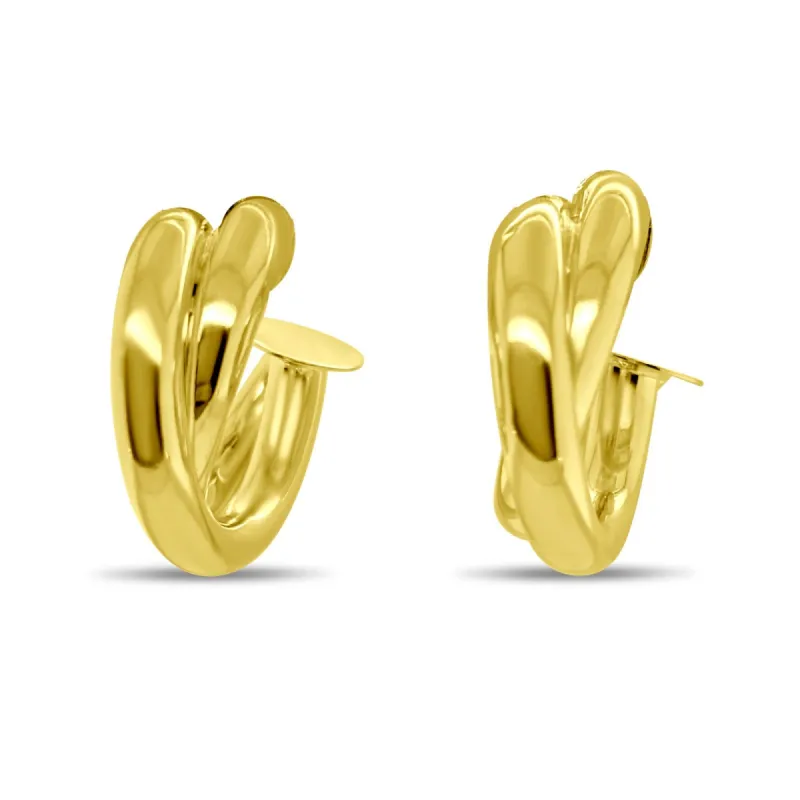 Gold Plated Double Hoop Earrings sold by Meira T