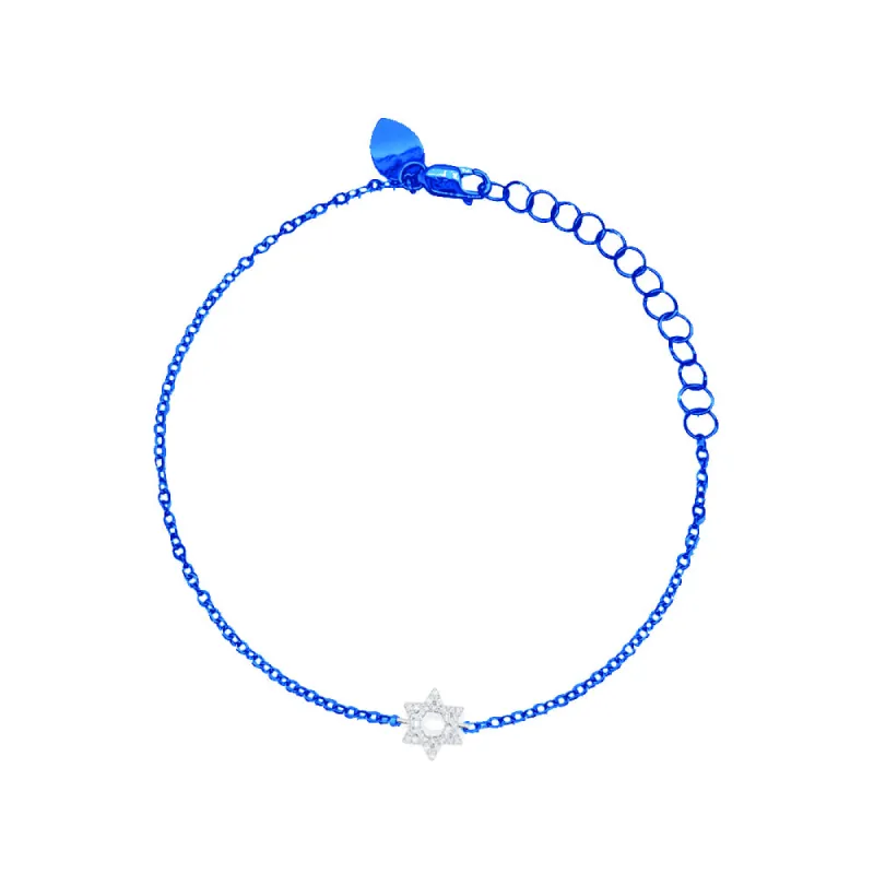 Galactic Blue Star of David Diamond Bracelet sold by Meira T