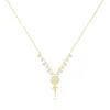 Yellow Gold Diamond and Opal Flower Necklace- ONLINE EXCLUSIVE sold by Meira T