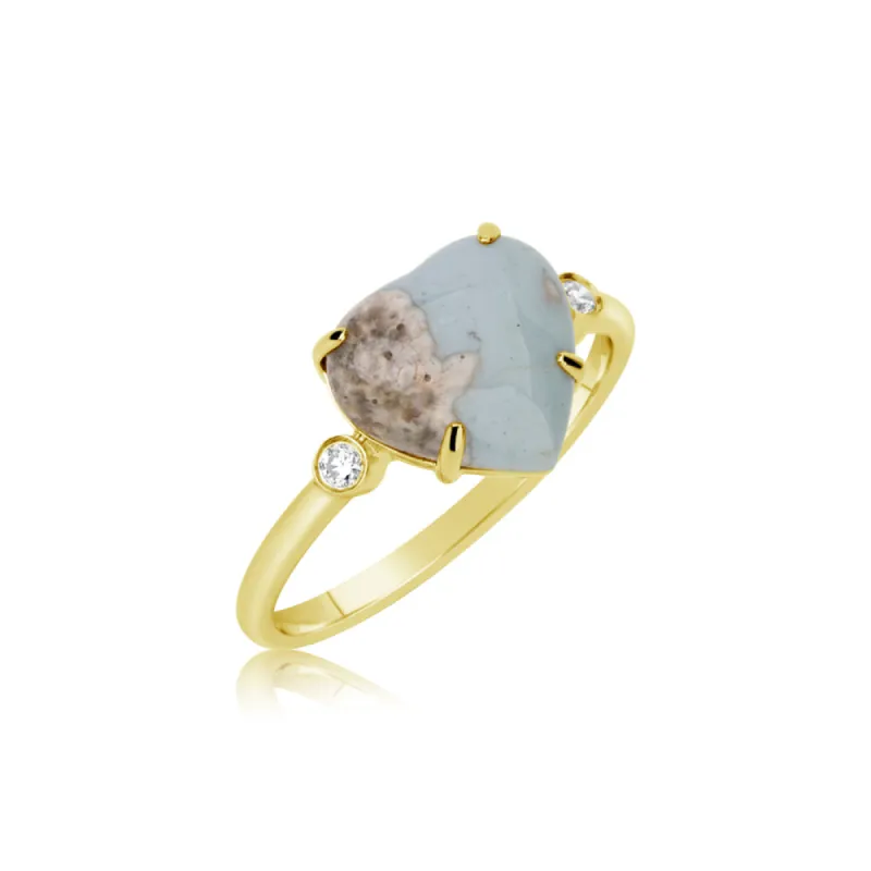 Boulder Opal Heart Shaped Ring sold by Meira T