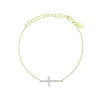 Yellow Gold Diamond Cross Bracelet sold by Meira T