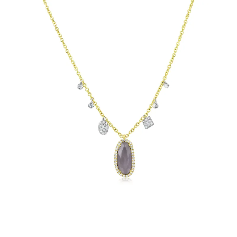 Iolite Yellow Gold Necklace sold by Meira T