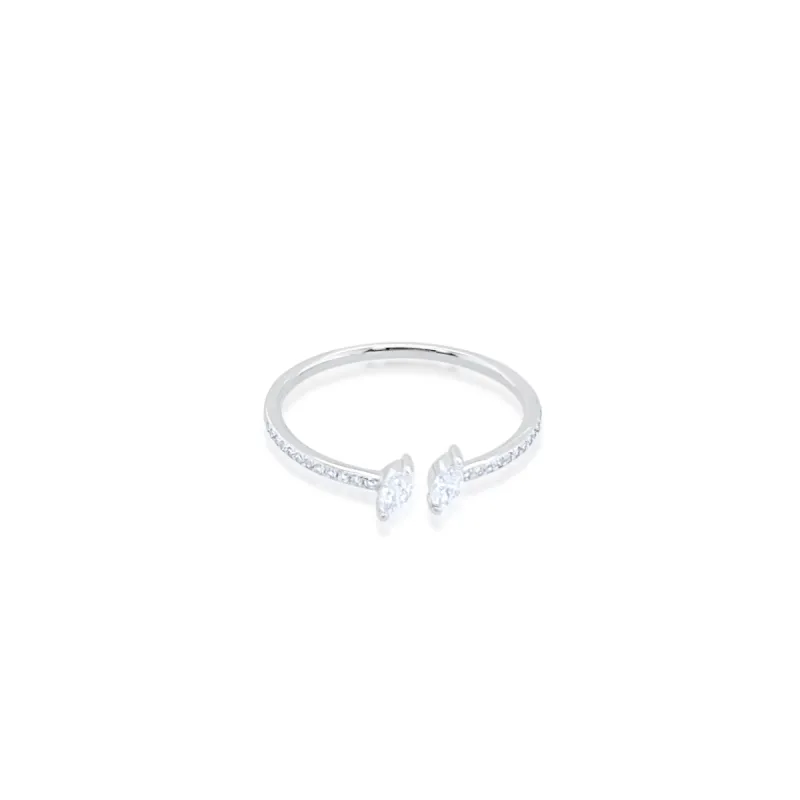 White Gold Open Diamond Ring sold by Meira T
