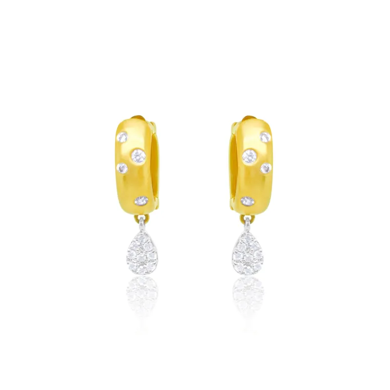 Chunky Yellow Gold Diamond Hoops sold by Meira T