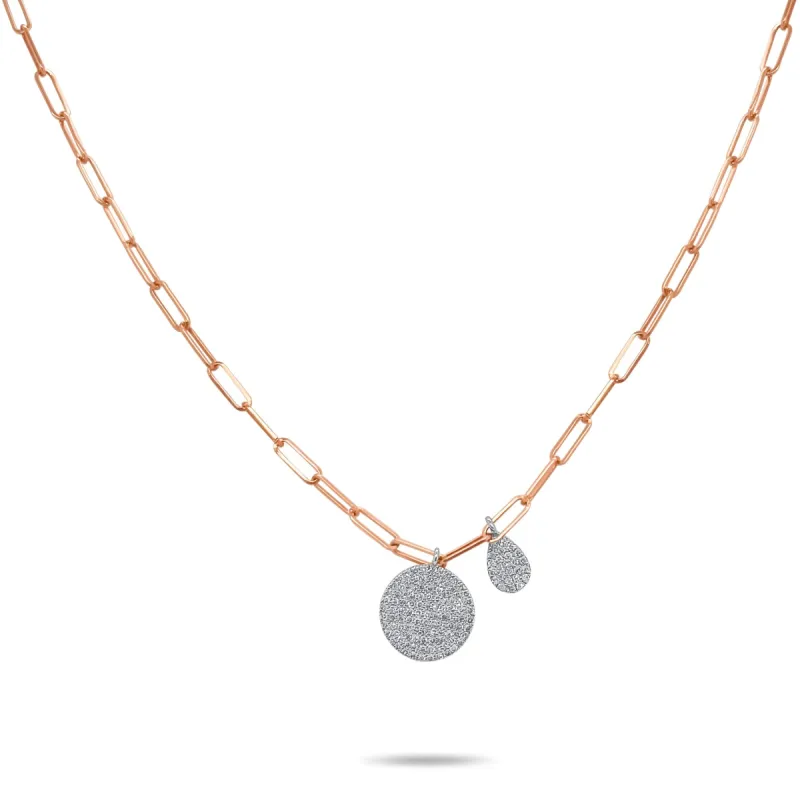 Rose Gold Diamond Link Chain Necklace sold by Meira T