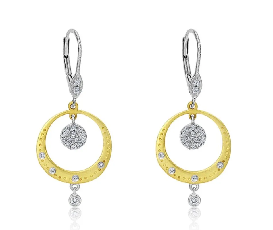 Two Tone Gold Earring sold by Meira T