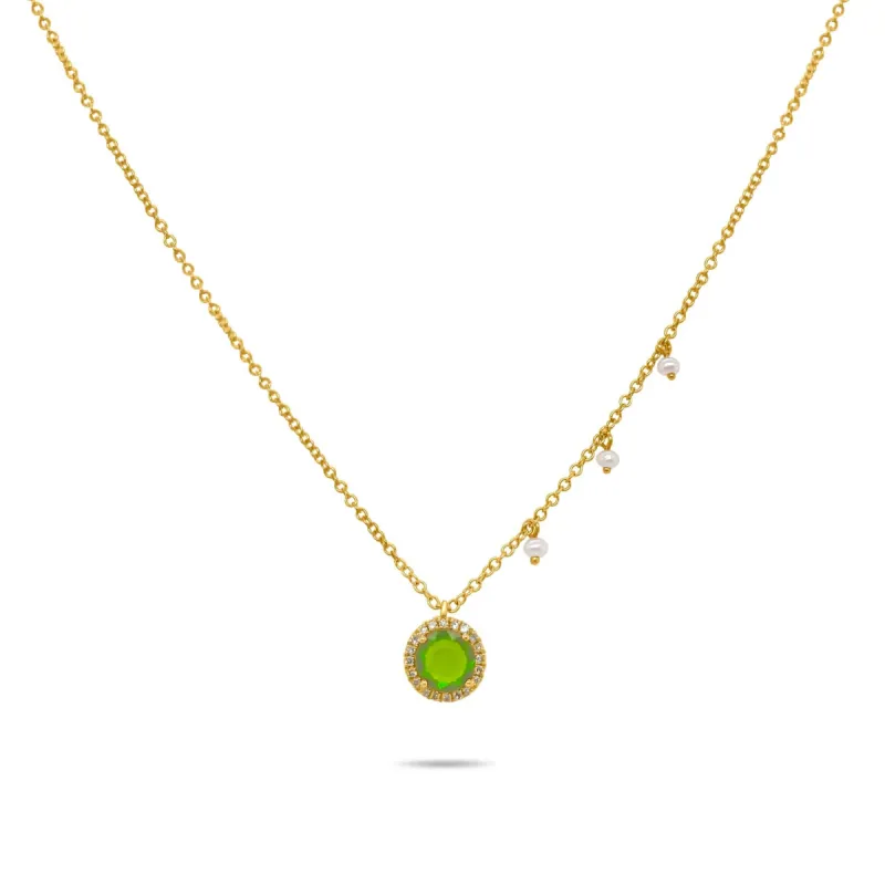 Yellow Gold Pearl and Green Chrome sold by Meira T