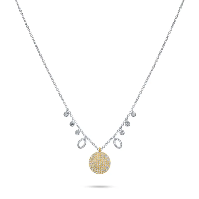 Rose and White Gold Diamond Necklace sold by Meira T