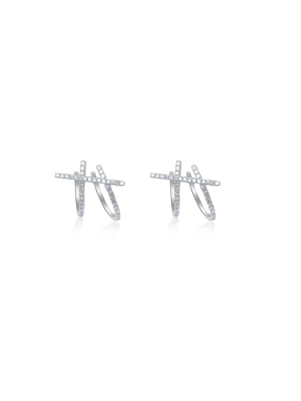 Single White Gold Diamond Ear Cuff sold by Meira T