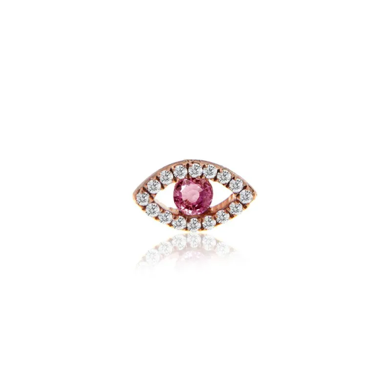 SINGLE Pink Sapphire Evil Eye Stud sold by Meira T