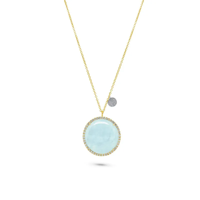 Milky Aqua Statement Necklace sold by Meira T