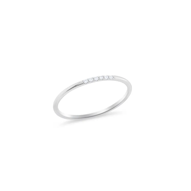 Dainty White Gold Diamond Ring sold by Meira T