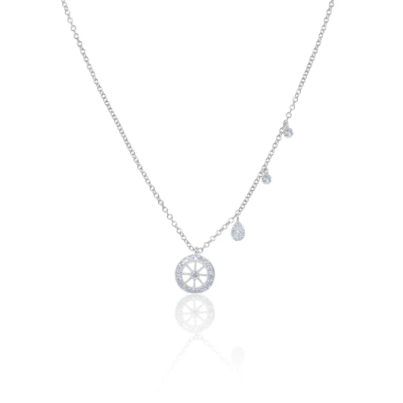 White Gold Antique Inspired Layering Necklace-ONLINE EXCLUSIVE sold by Meira T