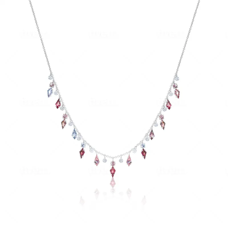 White Gold Spinel and Diamond Necklace sold by Meira T