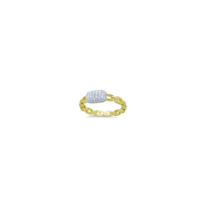 Diamond Cluster Chain Ring sold by Meira T