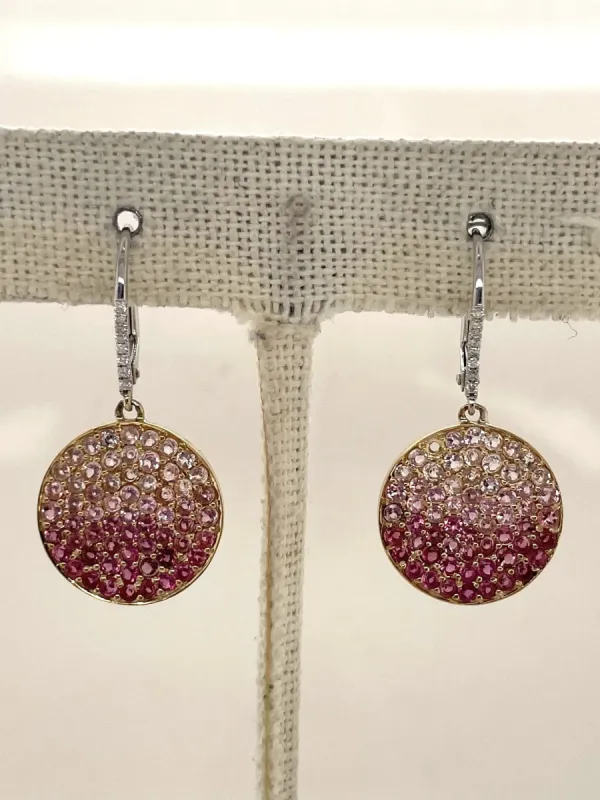 Pink Sapphire and Diamond Earrings sold by Meira T