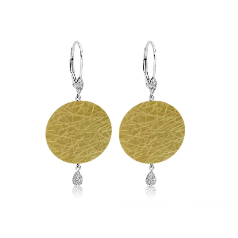 Yellow Gold and Diamond Earring sold by Meira T