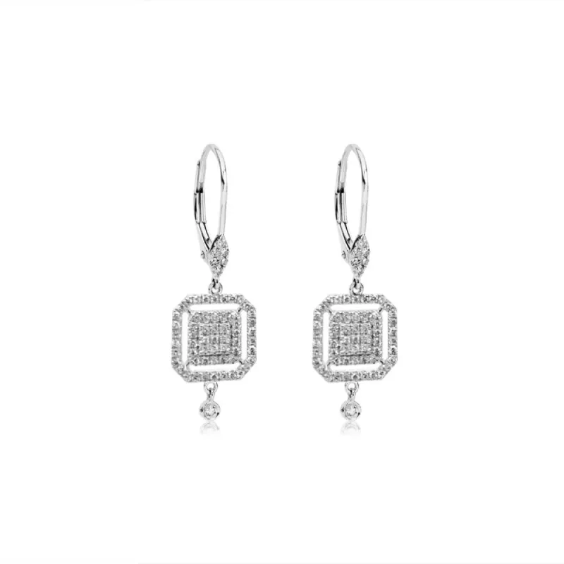 White Gold Diamond Earrings sold by Meira T
