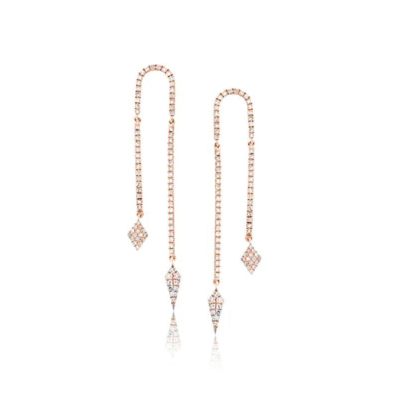 Rose Gold Drop Earrings sold by Meira T