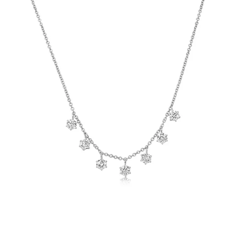 White Gold Diamonds Necklace White Sapphire sold by Meira T