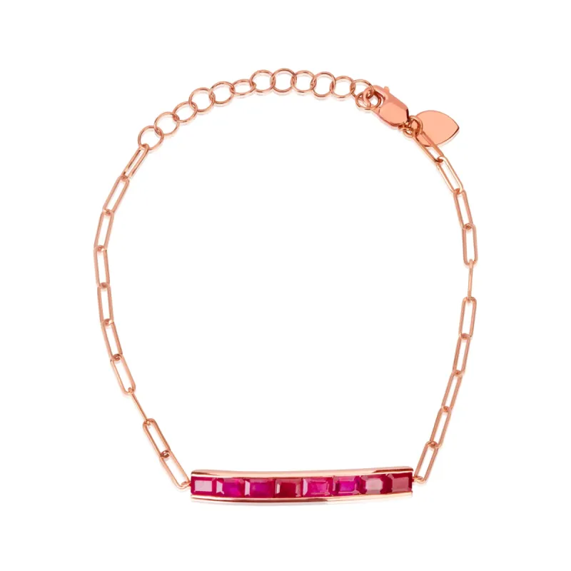 Rose Gold Ruby Bracelet sold by Meira T