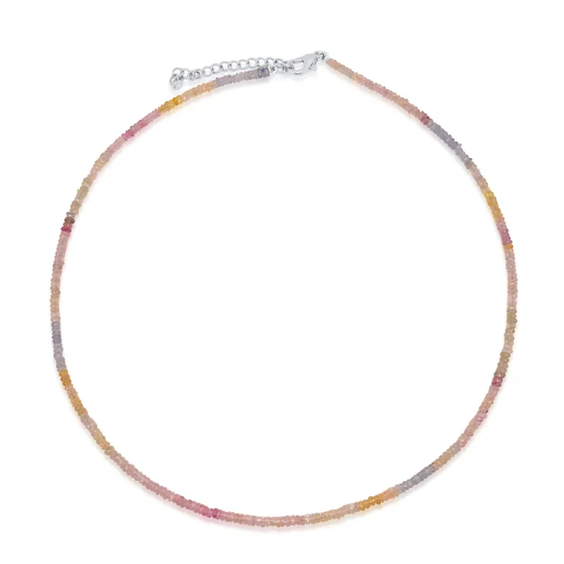 Baby Pastel Sapphire Multicolor Beaded Necklace sold by Meira T