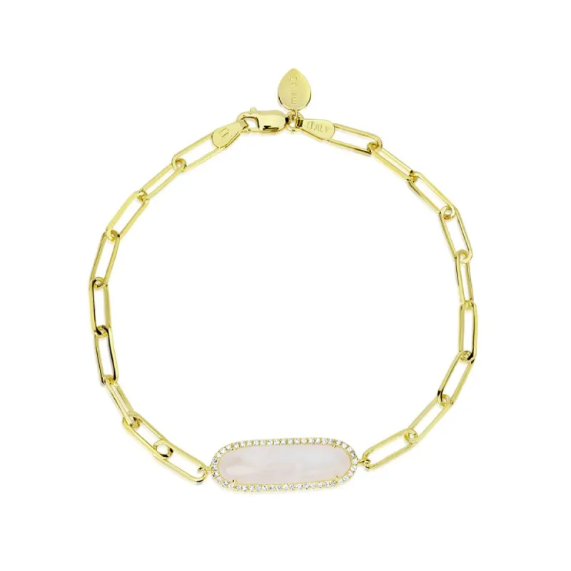 14k Yellow Gold Moonstone Bracelet sold by Meira T