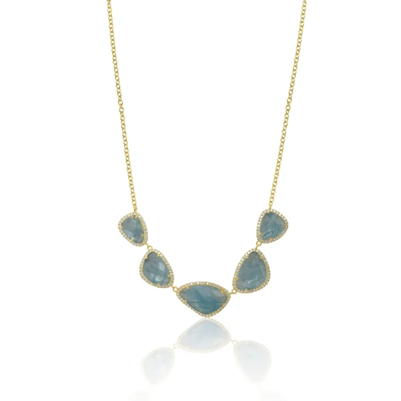 Statement Milky Aqua Necklace sold by Meira T
