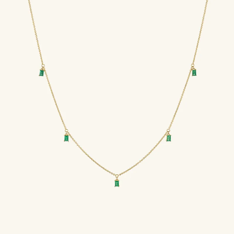14k Yellow Gold / Emerald / 16-18 inches sold by Mejuri
