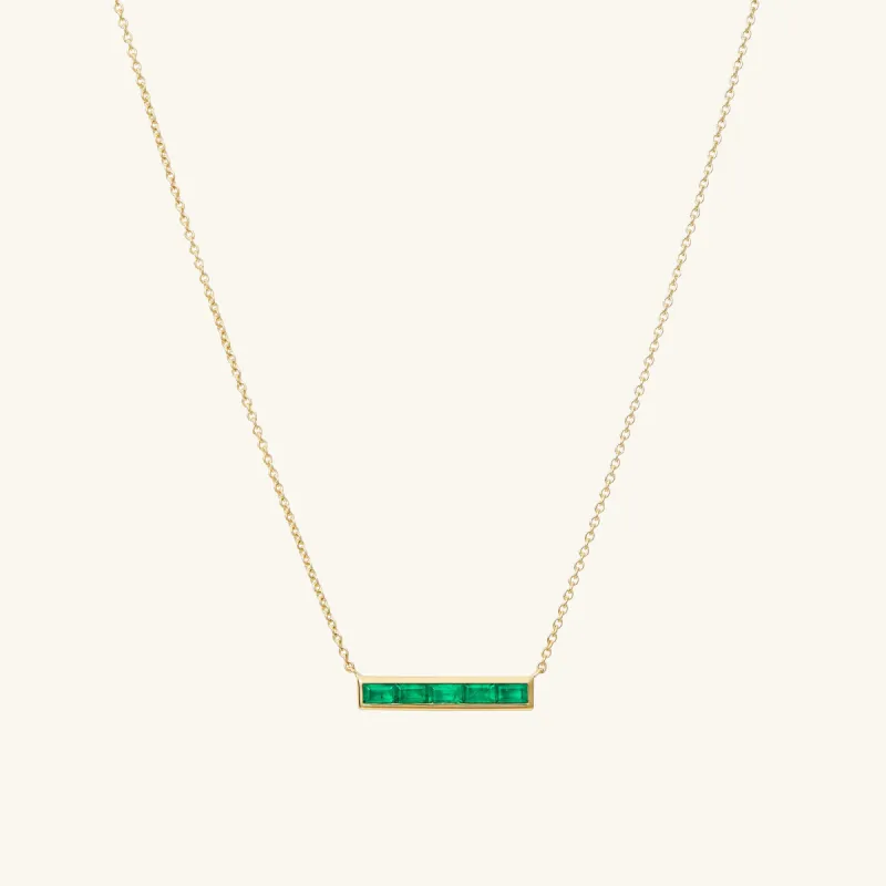 14k Yellow Gold / Emerald / 16-18 inches sold by Mejuri
