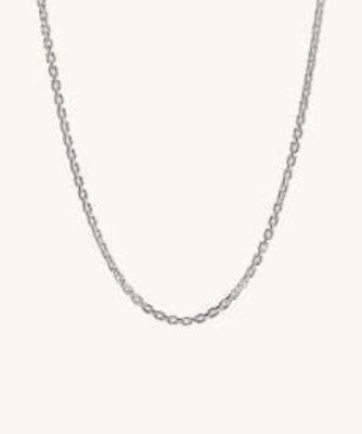 Trace Rectangle Chain Necklace Silver sold by Mejuri