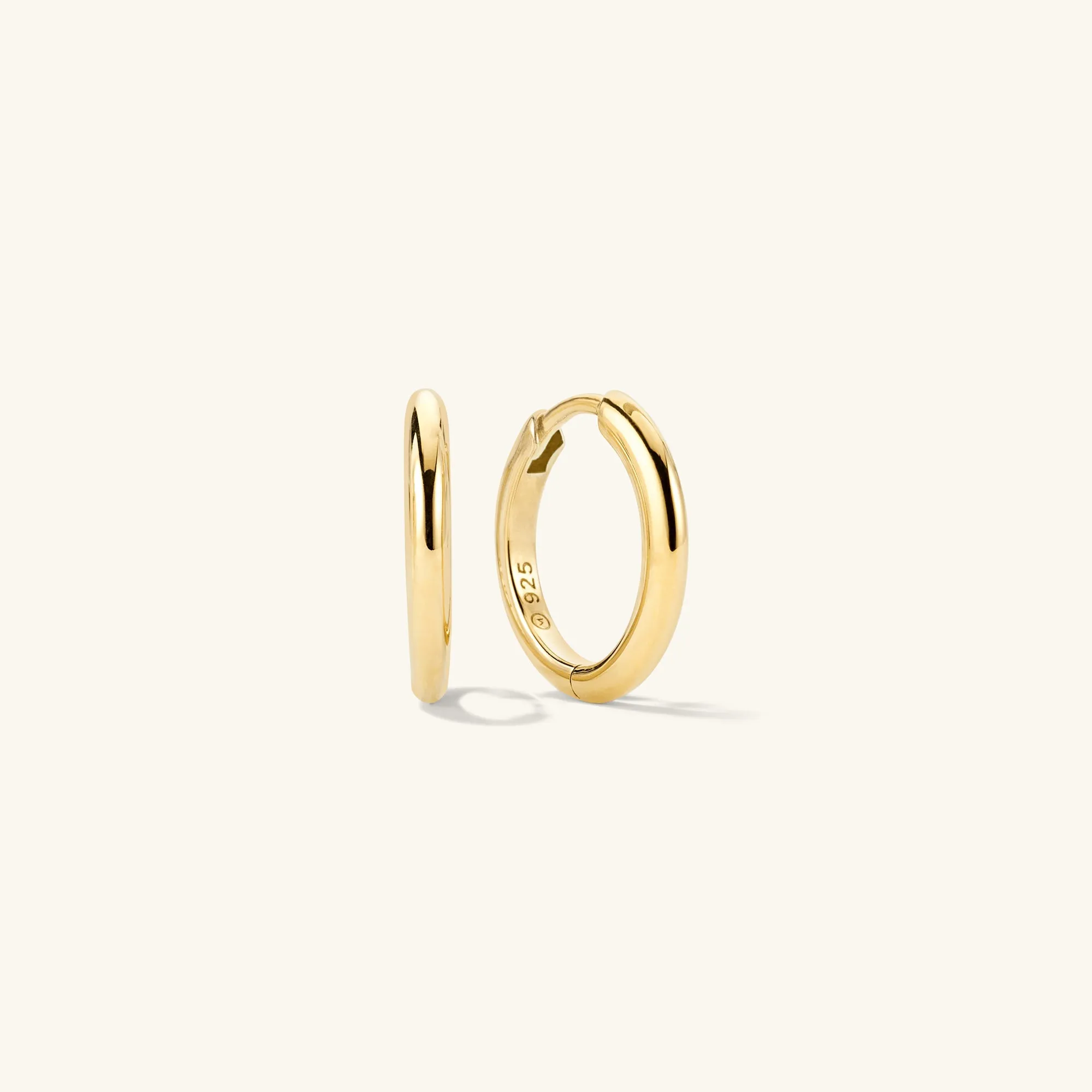 18k Gold Vermeil Medium Tube Hoop Earrings - Jewelry | Mejuri sold by Mejuri