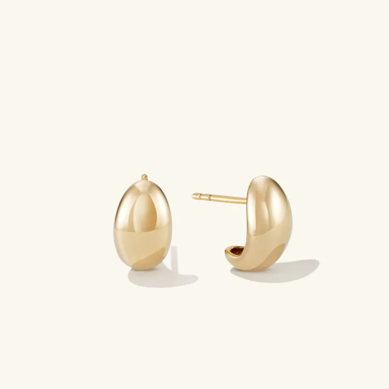 Gold Vermeil Dôme Huggie Earrings - Jewelry | Mejuri sold by Mejuri