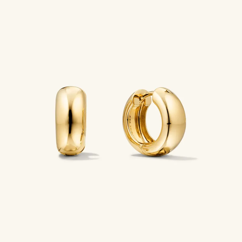 18k Gold Vermeil Chunky Medium Hoop Earrings - Jewelry | Mejuri sold by Mejuri