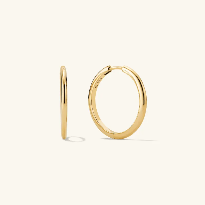 18k Gold Vermeil Large Tube Hoop Earrings - Jewelry | Mejuri sold by Mejuri