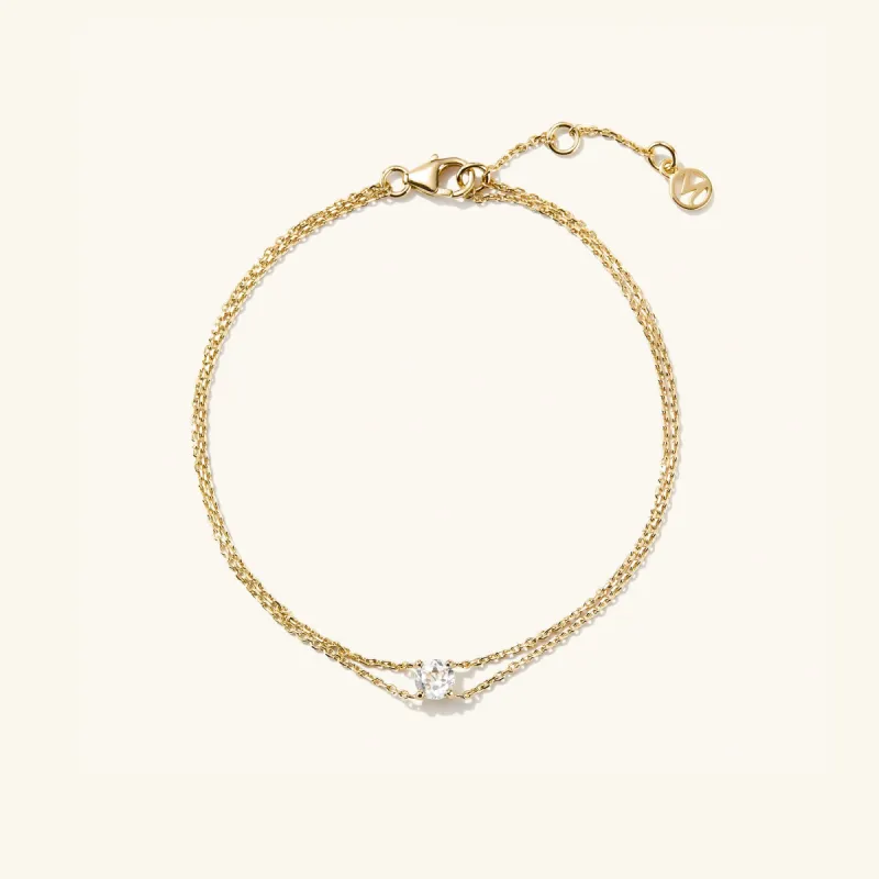 18k Gold Vermeil Round Topaz Bracelet - Handcrafted Jewelry | Mejuri sold by Mejuri