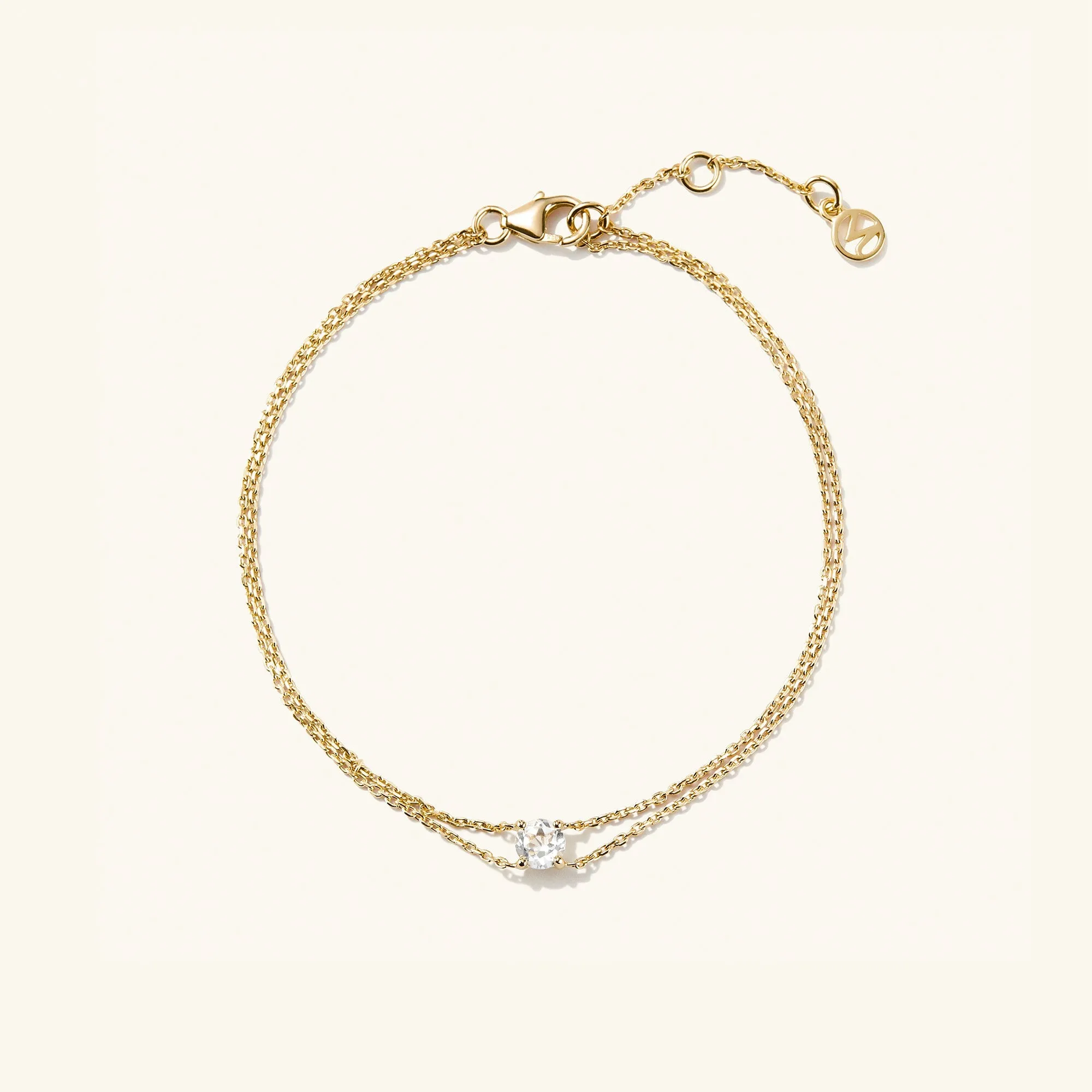 18k Gold Vermeil Round Topaz Bracelet - Handcrafted Jewelry | Mejuri sold by Mejuri