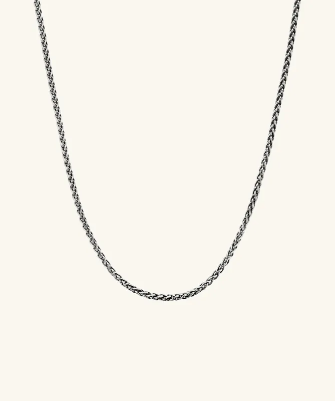 2.4mm Sterling Silver Wheat Chain Necklace | Mejuri Jewelry sold by Mejuri