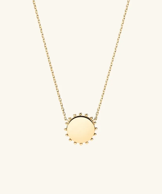 14k Gold Beaded Pendant Necklace - Jewelry | Mejuri sold by Mejuri