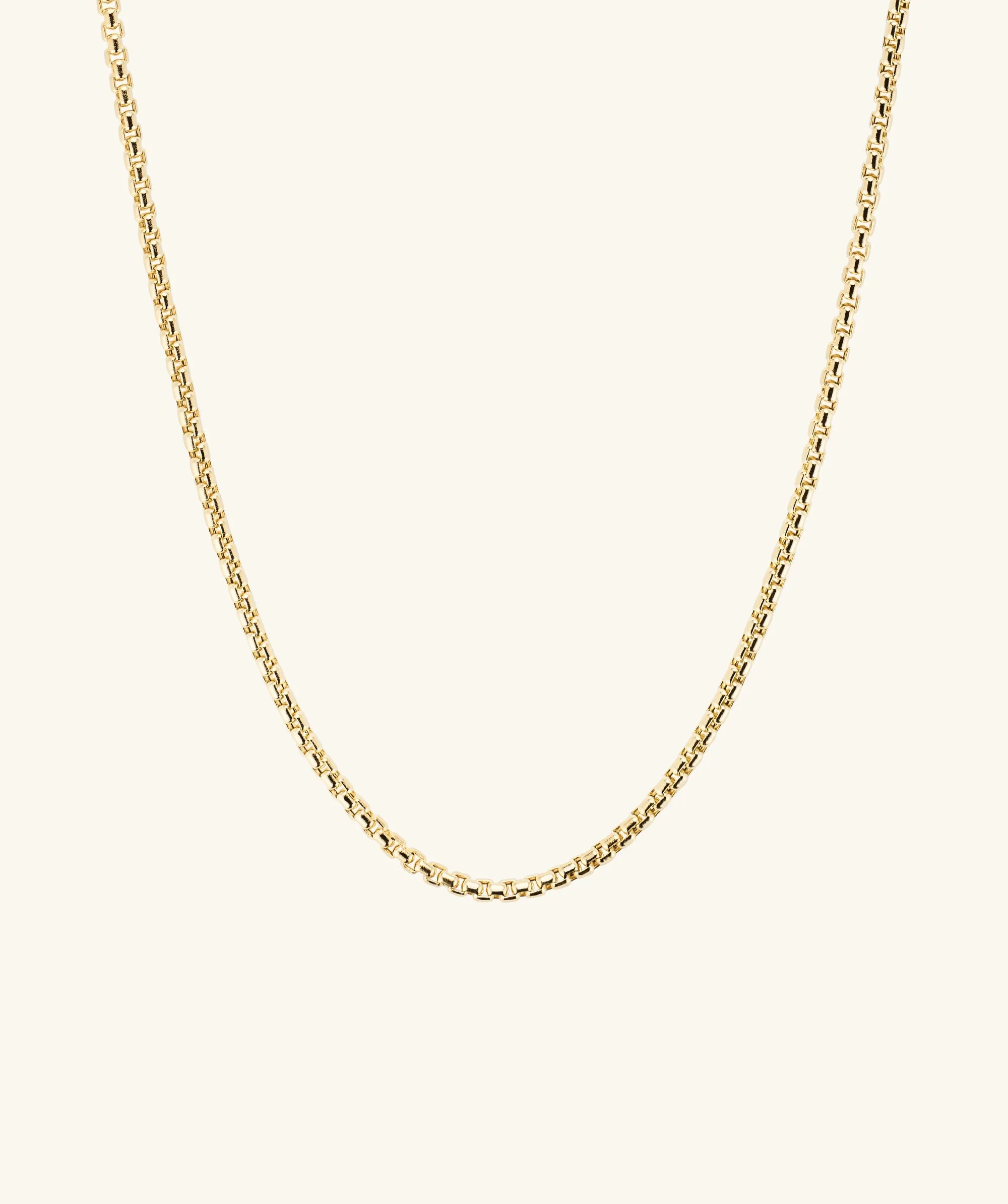2.5mm 14k Yellow Gold Round Box Chain Necklace | Mejuri Jewelry sold by Mejuri