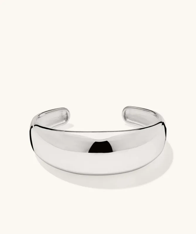 20mm Sterling Silver Dome Cuff Bracelet | Mejuri Jewelry sold by Mejuri