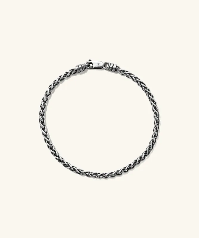 Sterling Silver 3.3mm Wheat Chain Bracelet - Jewelry | Mejuri sold by Mejuri