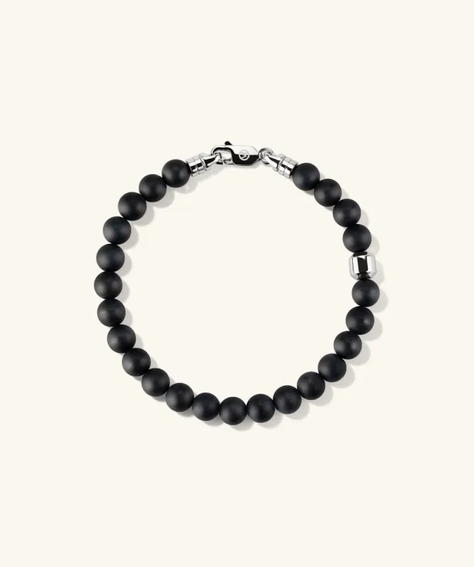 Sterling Silver 6mm Gemstone Beaded Bracelet - Jewelry | Mejuri sold by Mejuri